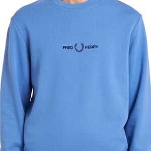 Fred Perry Light Blue Crewneck Sweater